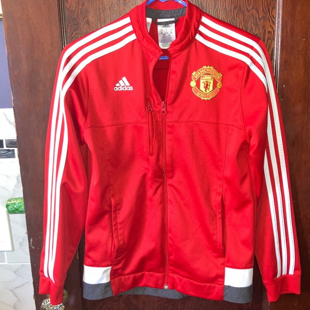 Adidas Manchester Soccer Training Track Jacket  United Red